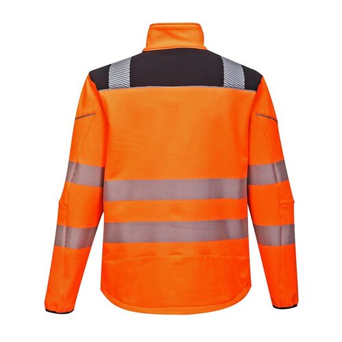 Softshell de alta visibilidad PW3 Naranja Fluor / Negro Talla XS