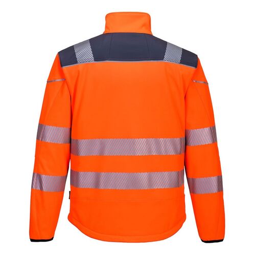 Softshell de alta visibilidad PW3 Naranja Fluor / Gris Talla M