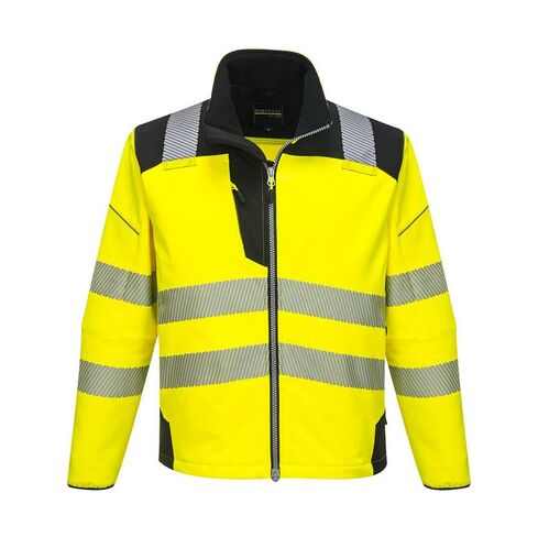 Softshell de alta visibilidad PW3 Amarillo Fluor / Negro Talla S