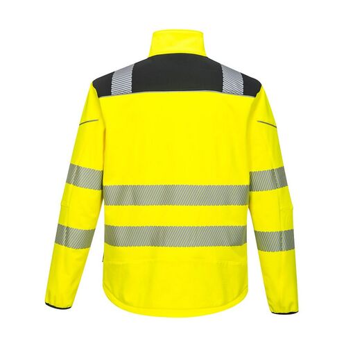 Softshell de alta visibilidad PW3 Amarillo Fluor / Negro Talla S