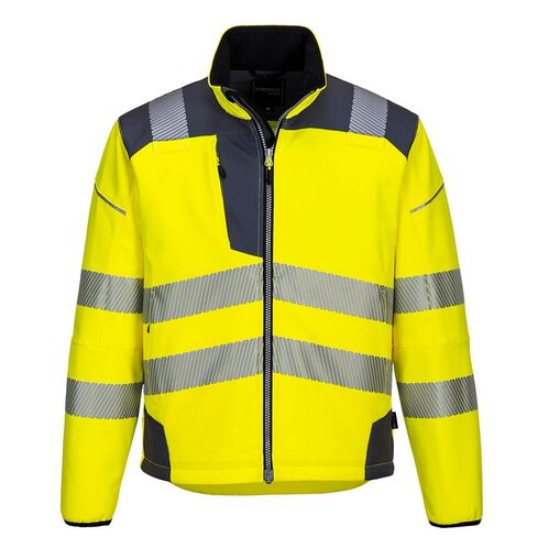 Softshell de alta visibilidad PW3 Amarillo Fluor / Gris Talla M