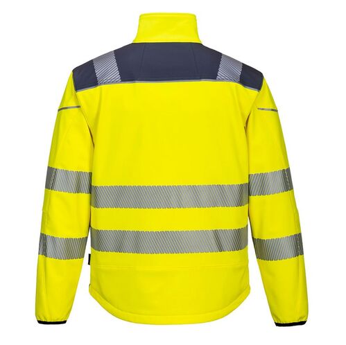 Softshell de alta visibilidad PW3 Amarillo Fluor / Gris Talla M