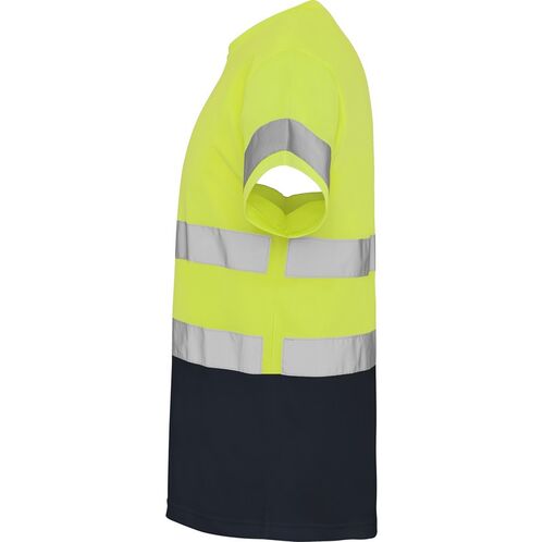Camiseta de alta visibilidad Amarillo Fluor / Azul Marino Talla L