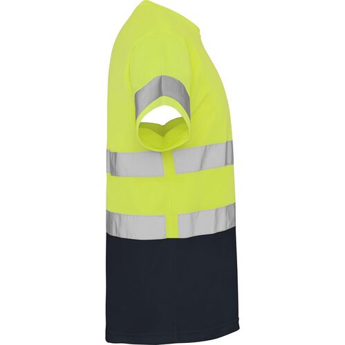 Camiseta de alta visibilidad Amarillo Fluor / Azul Marino Talla L