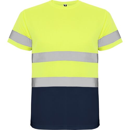 Camiseta de alta visibilidad Amarillo Fluor / Azul Marino Talla 4XL