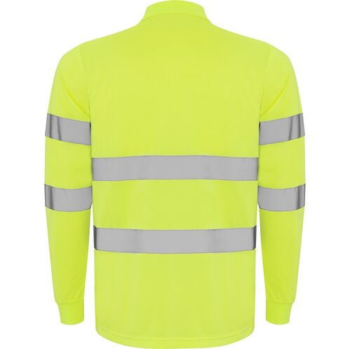 Polo de alta visibilidad Mod. POLARIS LS Amarillo Fluor Talla M