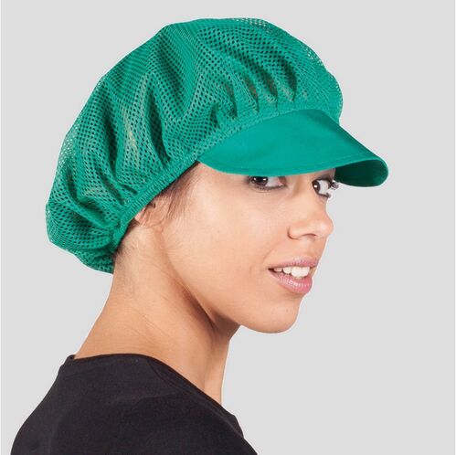 Cofia con rejilla y visera de colores (Paq. 10 uds) (108) Verde Talla nica