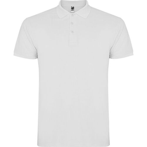Polo de hombre de manga corta Mod. STAR (01) Blanco Talla M