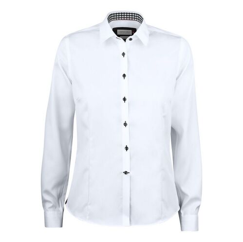 Camisa de seora Mod. RED BOW 20 WOMAN (109) White/Black Talla XS