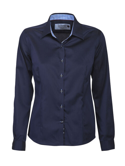 Camisa de seora Mod. RED BOW 20 WOMAN (605) Navy/Sky blue Talla XS