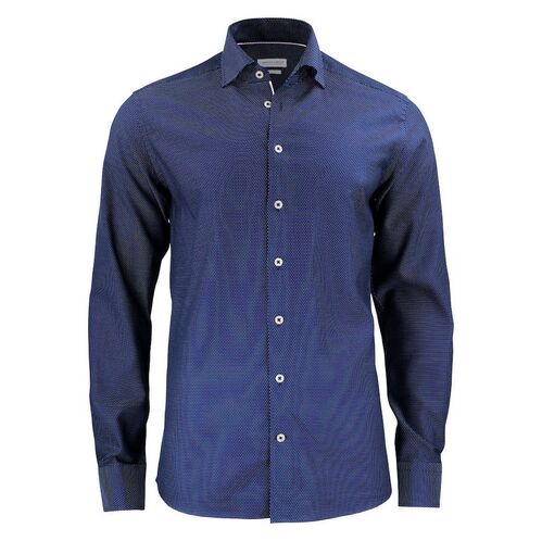 Camisa de caballero Mod. PURPLE BOW 49 SLIM (601) Marino/Blanco Talla XXL