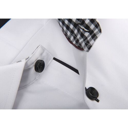 Camisa de caballero Mod. RED BOW 20 SLIM (109) White/Black Talla S