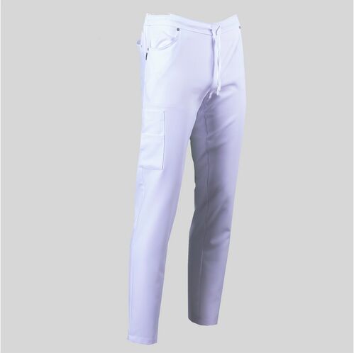 Pantalón sanitario multibolsillos Mod. ELASTIK (101) Blanco Talla L