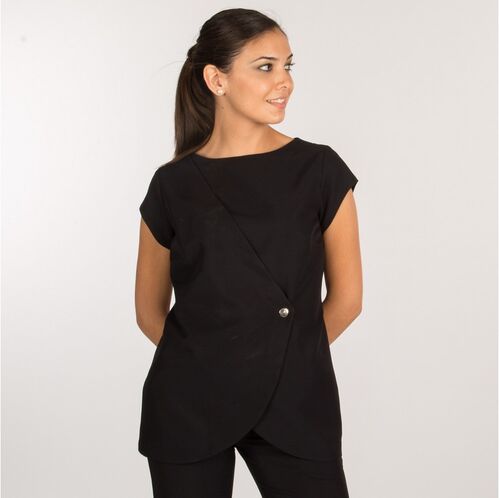 Blusa de señora Mod. FORMENTERA en microfibra Negro  (001) Talla L