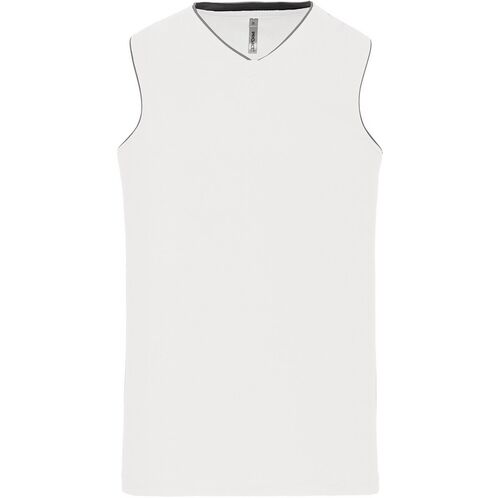Camiseta de baloncesto para nios Mod. PROACT Blanco Talla 6/8