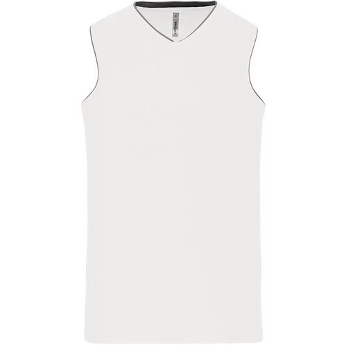 Camiseta de baloncesto para niños Mod. PROACT Blanco Talla 6/8