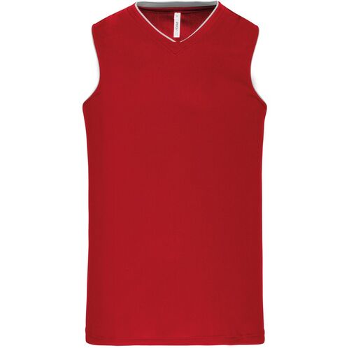 Camiseta de baloncesto para nios Mod. PROACT Rojo Talla 6/8
