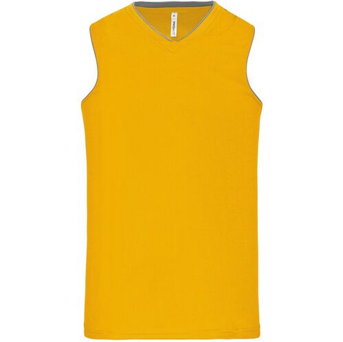 Camiseta de baloncesto para nios Mod. PROACT Amarillo Talla 6/8