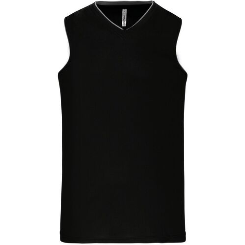 Camiseta de baloncesto para niños Mod. PROACT Negro Talla 6/8