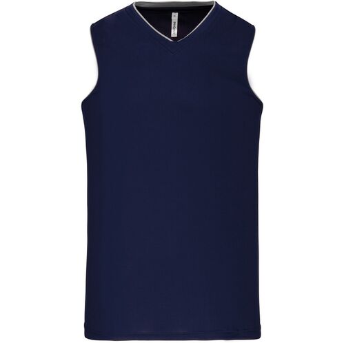 Camiseta de baloncesto para niños Mod. PROACT Azul Marino Talla 6/8