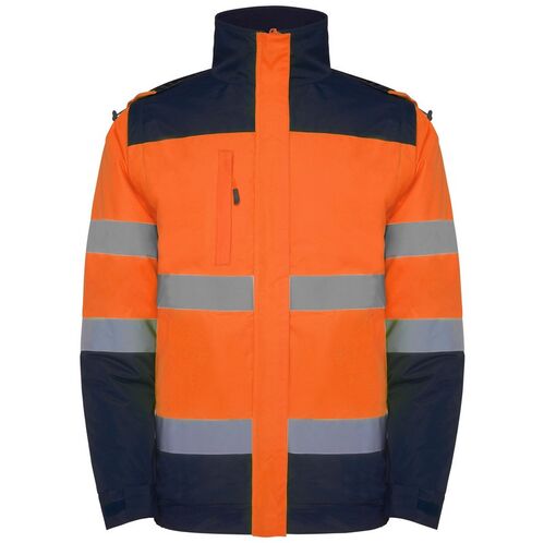 Cazadora de alta visibilidad Mod. EPSYLON Azul Marino / Naranja Flúor (230) Talla S