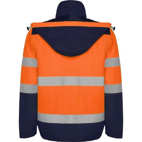 Cazadora de alta visibilidad Mod. EPSYLON Azul Marino / Naranja Flúor (230) Talla S