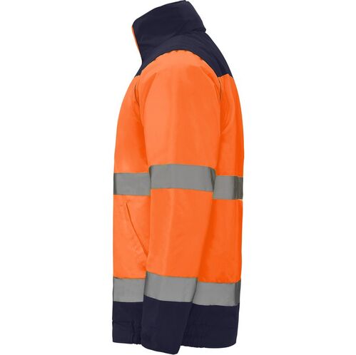Cazadora de alta visibilidad Mod. EPSYLON Azul Marino / Naranja Flúor (230) Talla S