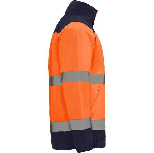 Cazadora de alta visibilidad Mod. EPSYLON Azul Marino / Naranja Flúor (230) Talla S