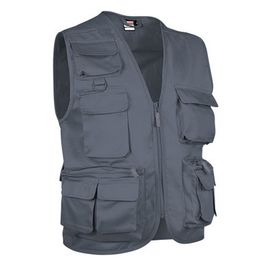 Chaleco multibolsillos Mod. SAFARI GRIS.