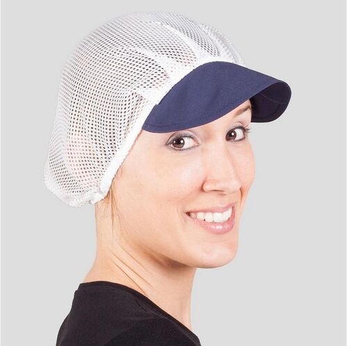 Cofia de rejilla con visera de color   (104) Marino Talla Única