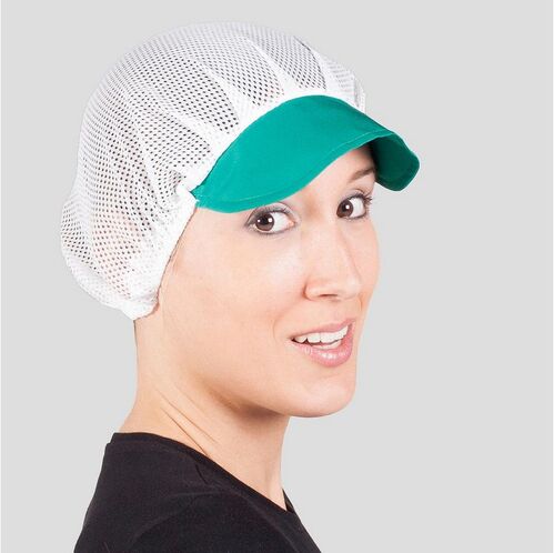 Cofia de rejilla con visera de color (108) Verde Talla Única