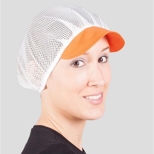 Cofia de rejilla con visera de color (116) Naranja Talla Única