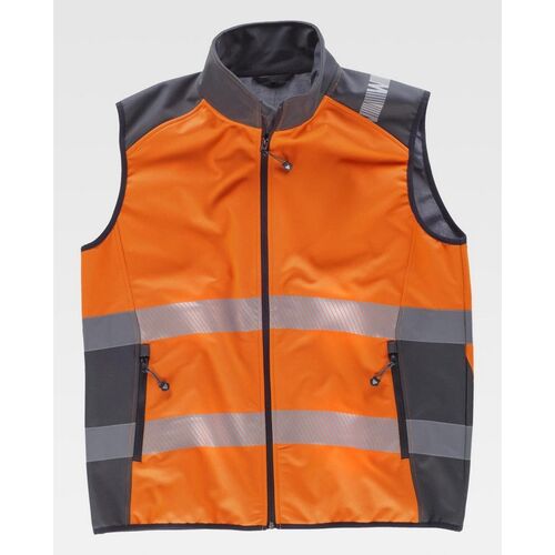 Chaleco softshell de alta visibilidad Mod. S9231 Naranja Fluor Talla S