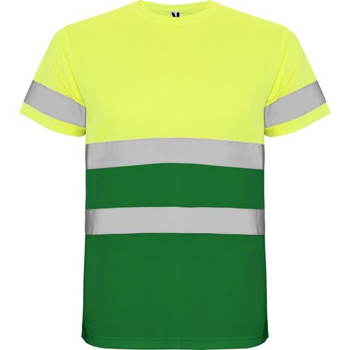 Camiseta de alta visibilidad Mod. DELTA Amarillo Fluor / Verde Talla S