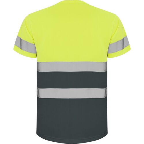 Camiseta de alta visibilidad Mod. DELTA Amarillo Fluor / Plomo Talla S