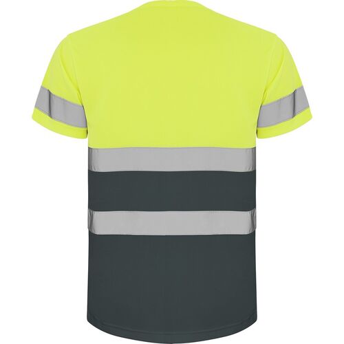 Camiseta de alta visibilidad Mod. DELTA Amarillo Fluor / Plomo Talla S