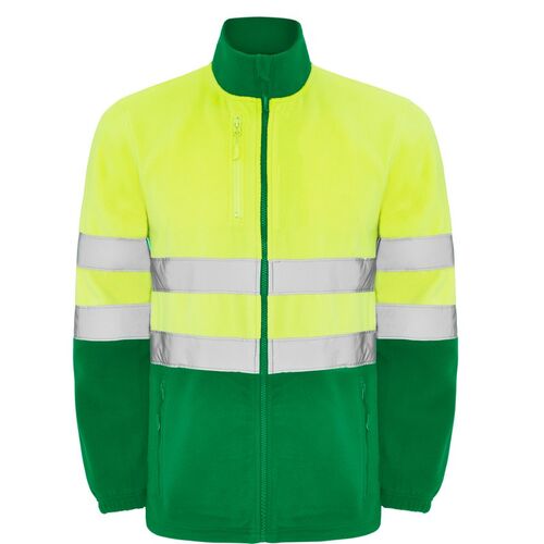 Chaqueta polar de alta visibilidad Mod. ALTAIR Amarillo Fluor / Verde Talla M