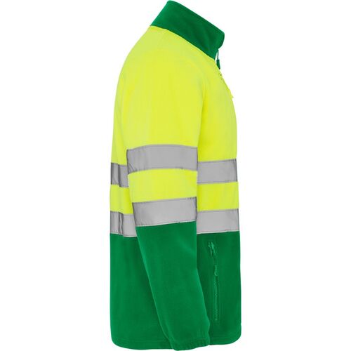 Chaqueta polar de alta visibilidad Mod. ALTAIR Amarillo Fluor / Verde Talla M