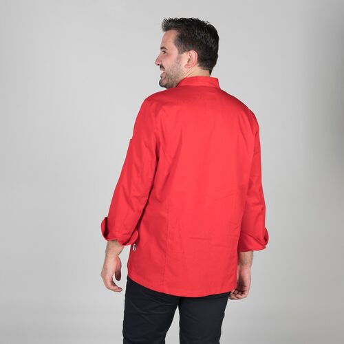 Chaqueta de cocina mod. TERAMO Rojo (105) Talla XS