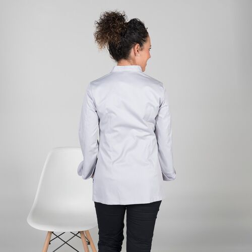 Chaqueta de cocina de seora mod. CATANIA Gris Perla (117) Talla XS