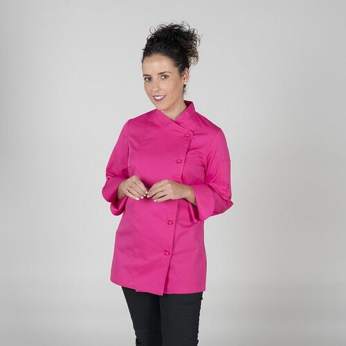 Chaqueta de cocina de seora mod. CATANIA Fucsia (125) Talla XS