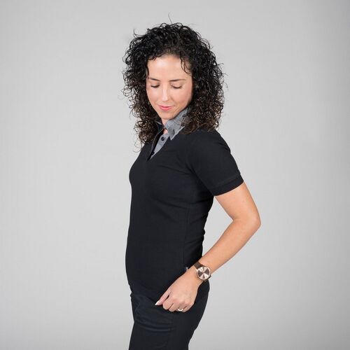 Polo de señora con cuello camisero (775) Estampado Gales Talla L