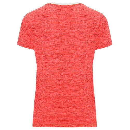 Camiseta técnica Mod. ZOLDER WOMAN (01244) Blanco / Coral fluor vigoré Talla M