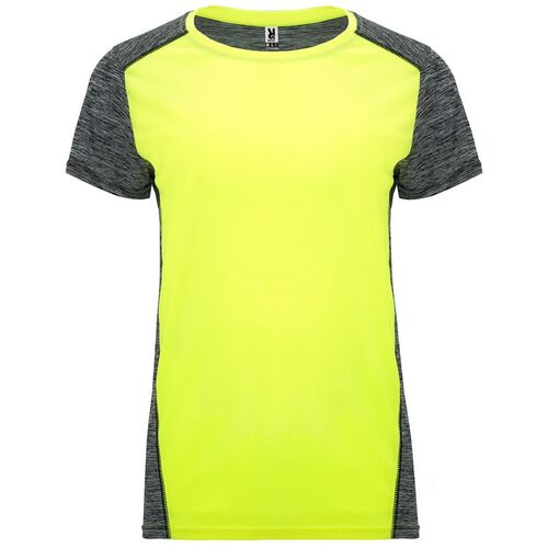 Camiseta técnica Mod. ZOLDER WOMAN (221243) Amarillo fluor / negro vigoré Talla L