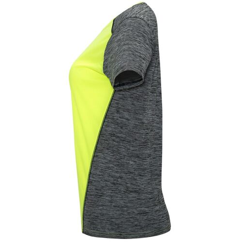 Camiseta técnica Mod. ZOLDER WOMAN (221243) Amarillo fluor / negro vigoré Talla L