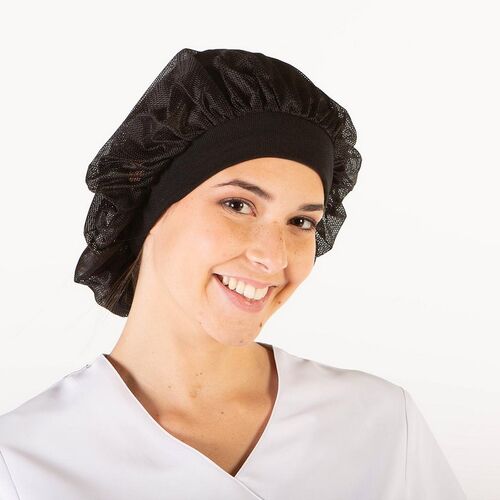 Gorro de rejlla con canal (Paq. 6 uds) (001) Negro Talla nica