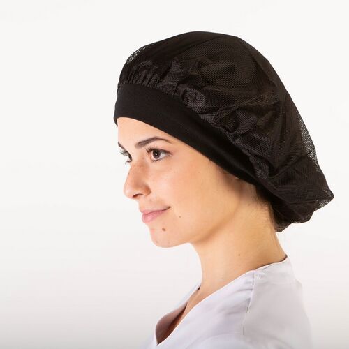 Gorro de rejlla con canal (Paq. 6 uds) (001) Negro Talla nica