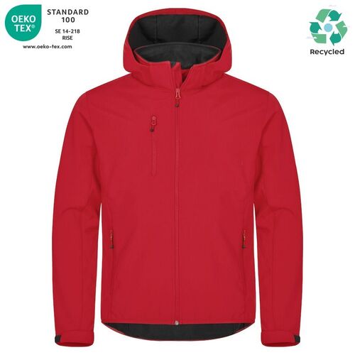 Chaqueta softshell Mod. CLASSIC SOFTSHELL HOODY Rojo (35) Talla XS