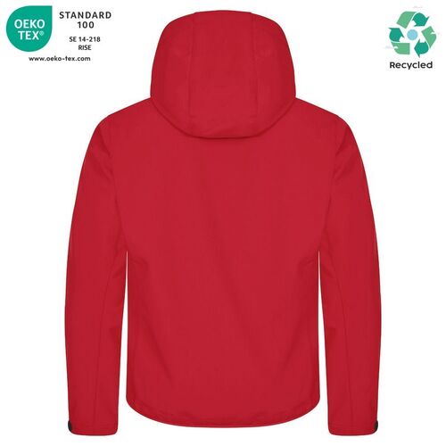 Chaqueta softshell Mod. CLASSIC SOFTSHELL HOODY Rojo (35) Talla XS