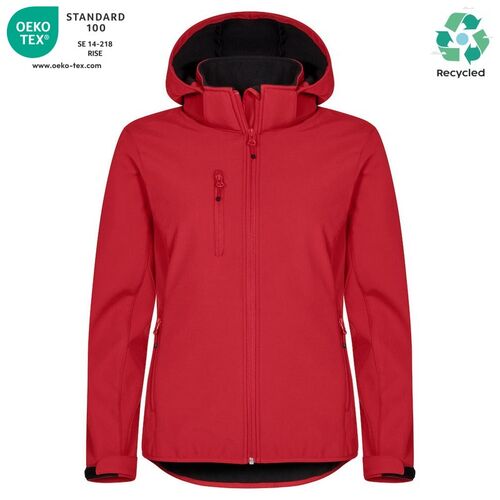 Chaqueta softshell Mod. CLASSIC SOFTSHELL HOODY LADY Rojo (35) Talla XS